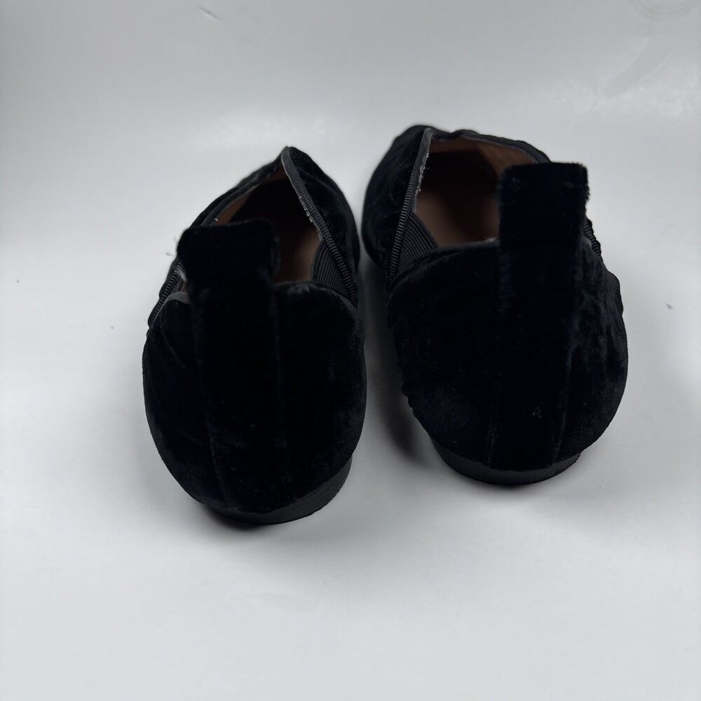 Menina Black Velvet Pointed Toe Smoking Slipper Flats Women’s Elegant Loafers 37 - Picture 8 of 16